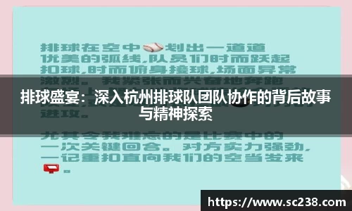 排球盛宴：深入杭州排球队团队协作的背后故事与精神探索